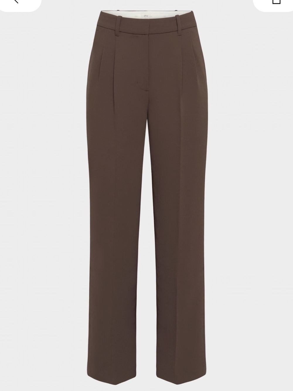 Aritzia Hi Rise Effortless Pants, rich mocha brown - Picture 2 of 16